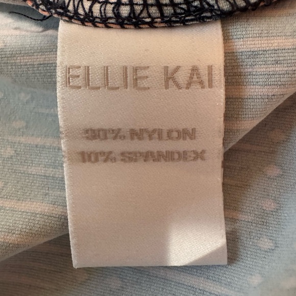 Ellie Kai Blue/coral Geometric Print Halter Tie Sleeveless dress size 4 EUC - Picture 7 of 11